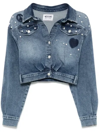 Moschino Jeans Denim Jacket In Blue