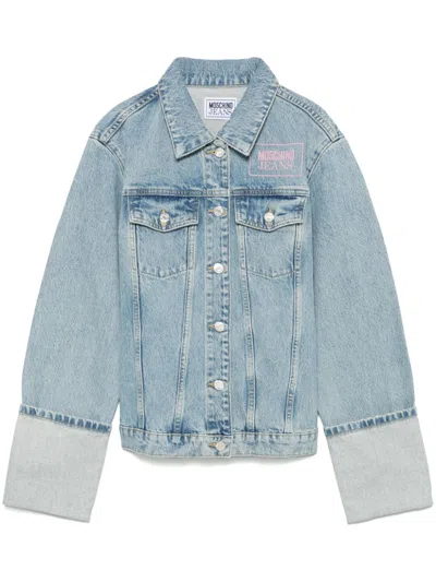 Moschino Jeans Cotton Jacket In Blue