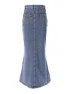 Moschino Jeans Denim Long Skirt In Azul