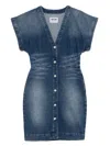 Moschino Jeans Denim Mini Dress In Blue