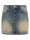 Moschino Denim Skirt Belt Loops In Blue