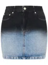 Moschino Jeans Denim Shadow Mini Skirt In Black