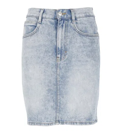 Moschino Jeans Denim Mini Skirt In Blue