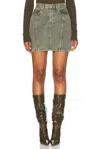 Moschino Jeans Denim Mini Skirt In Multi Grey