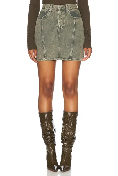 Moschino Jeans Denim Mini Skirt In Multi Grey