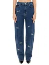 Moschino Jeans High-rise Tapered Jeans In Blue