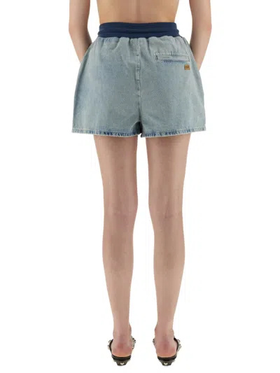 Moschino Jeans Denim Shorts In Blue