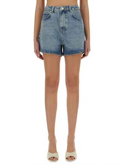 Moschino Denim Shorts Featuring Belt Loops In Blue