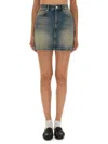 Moschino Jeans Denim Skirt In Blue