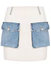 Moschino Jeans Denim Skirt In Neutrals