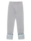 Moschino Jeans Denim-trim Trousers