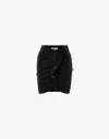 Moschino Asymmetric Ruched Miniskirt In Black