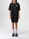 Moschino Jeans Woman Mini Dress Black Size L Cotton In Black