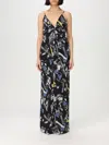 Moschino Graphic-print Maxi Dress In Black