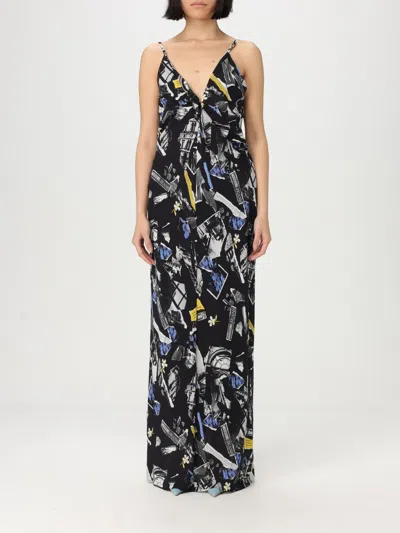 Moschino Graphic-print Maxi Dress In Multi