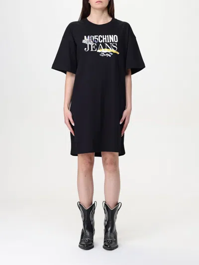 MOSCHINO JEANS DRESS MOSCHINO JEANS WOMAN COLOR BLACK,423478002