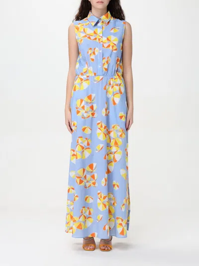MOSCHINO DRESS MOSCHINO JEANS WOMAN COLOR GNAWED BLUE,G67402011