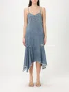 Moschino Jeans Sleeveless Denim Dress In Hellblau