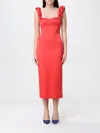 Moschino Jeans Stretch-design Midi Dress In Rot