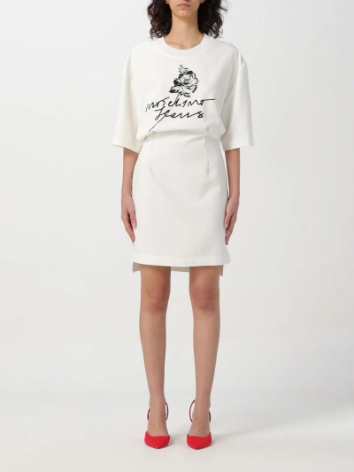 Moschino Dress  Jeans Woman Color White