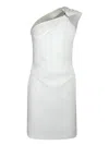Moschino Jeans One-shoulder Asymmetric Dress In Brown