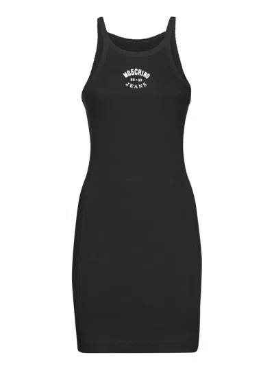 Moschino Tank Mini Dress In Black