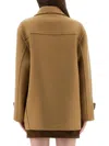Moschino Classic Duffle Jacket With Toggle Closures In Brown
