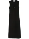 Moschino Faux-pearl Embellished Maxi Dress In Black