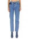 Moschino Jeans Two-tone Straight-leg Jeans In Blue