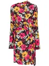 Moschino Jeans Woman Midi Dress Fuchsia Size 8 Viscose In Black