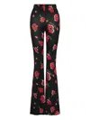 Moschino Printed Stretch Jersey Pants In Black