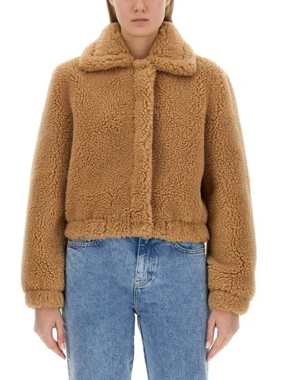 MOSCHINO MOSCHINO JEANS FURRY EFFECT JACKET