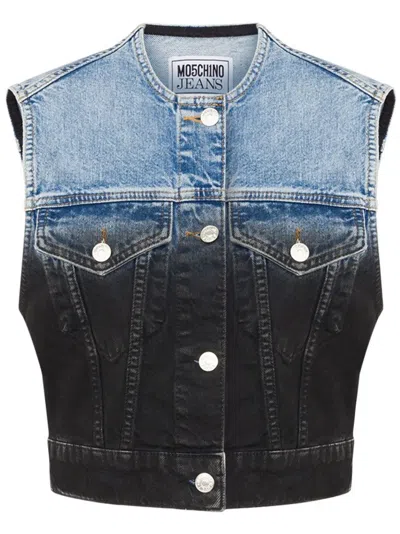 MOSCHINO JEANS GRADIENT DENIM GILET