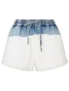 Moschino Jeans Gradient Shorts In White