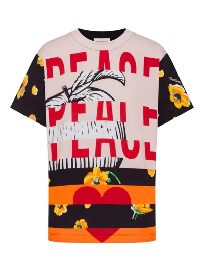Moschino Jeans Graphic-print T-shirt In Black