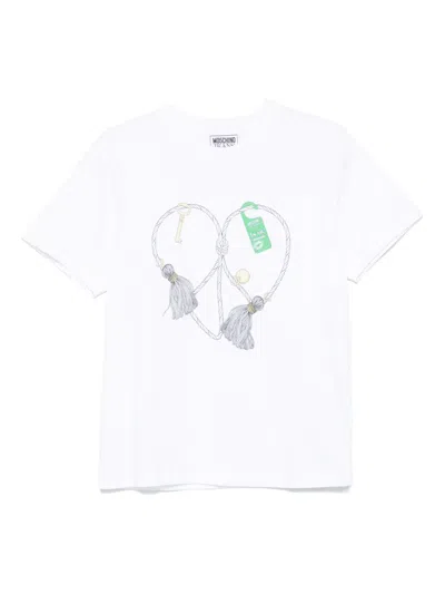 Moschino Jeans Graphic-print T-shirt In White
