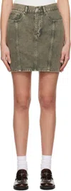 Moschino Jeans Gray 10 oz Vintage Denim Miniskirt In 1517 Multi Grey