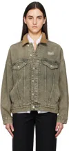 Moschino Logo-print Denim Jacket In 1517 Multi Grey