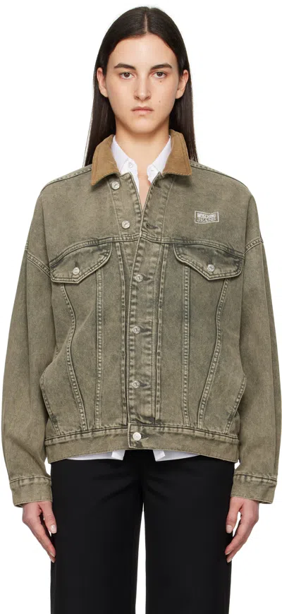MOSCHINO GRAY 12 OZ VINTAGE DENIM JACKET
