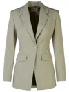 Moschino Jeans Grey Wool Blend Blazer In Grey