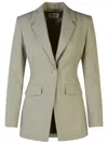 Moschino Jeans Grey Wool Blend Blazer In Grey