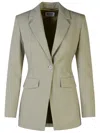 Moschino Jeans Grey Wool Blend Blazer In Grey
