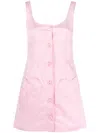 Moschino Jeans Heart-motif Stretch-cotton Midi Dress In Pink
