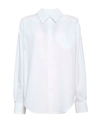 Moschino Jeans Heart-patch Long-sleeved Shirt In White