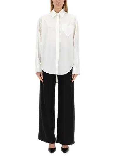 Moschino Heart Patch Shirt In Animal Print