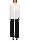 Moschino Heart Patch Collared Shirt In White