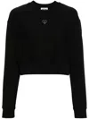 Moschino Heart-plaque Sweatshirt In Black