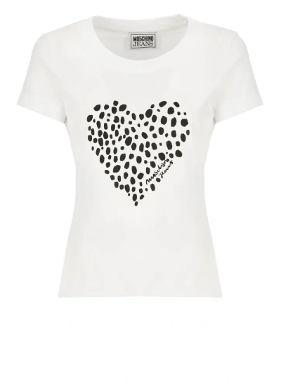 Moschino Jeans Heart In White