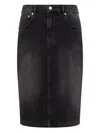 Moschino Stretch Cotton Denim Skirt