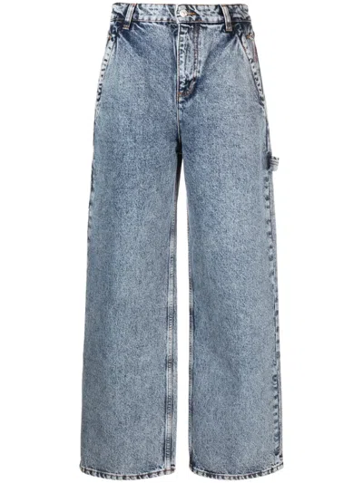 Moschino Jeans High-rise Straight-leg Jeans In Blue